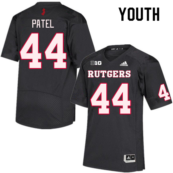 Youth #44 Jai Patel Rutgers Scarlet Knights College Football Jerseys Stitched Sale-Black - Click Image to Close